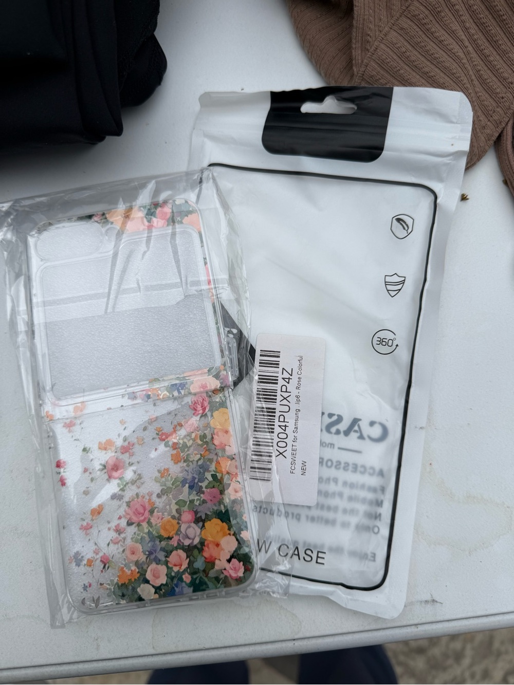 Floral Clear Protective Phone Case - White Floral